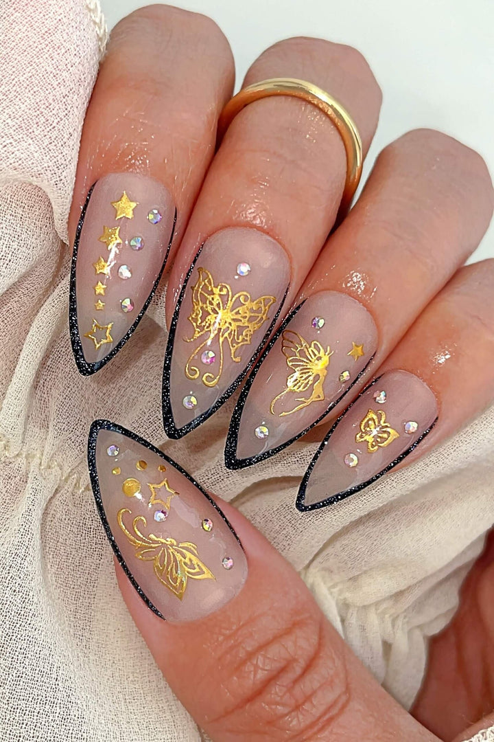 "Fairy Garden" | Reflective Press On Nails Set-0