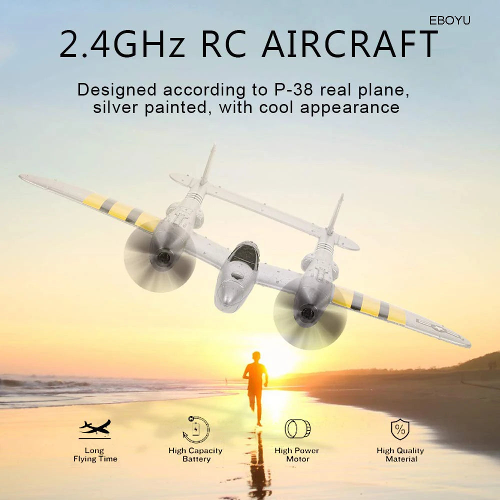 EBOYU FX-816 P38 RC Airplane 2.4GHz 2CH RC Plane