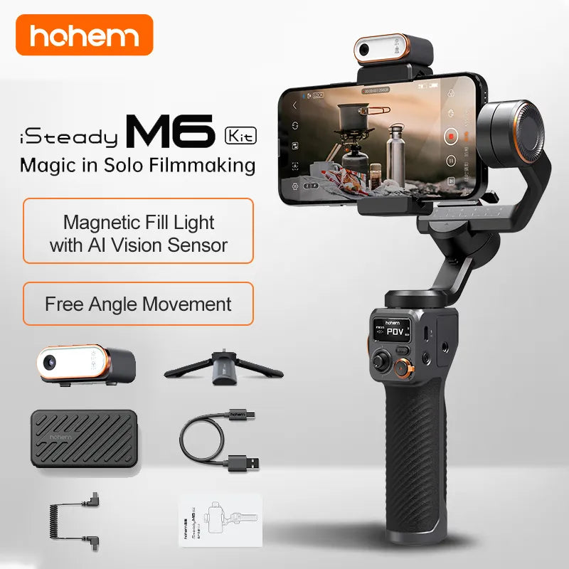 Hohem iSteady M6 3-Axis Gimbal Stabilizer Foldable Selfie Stick