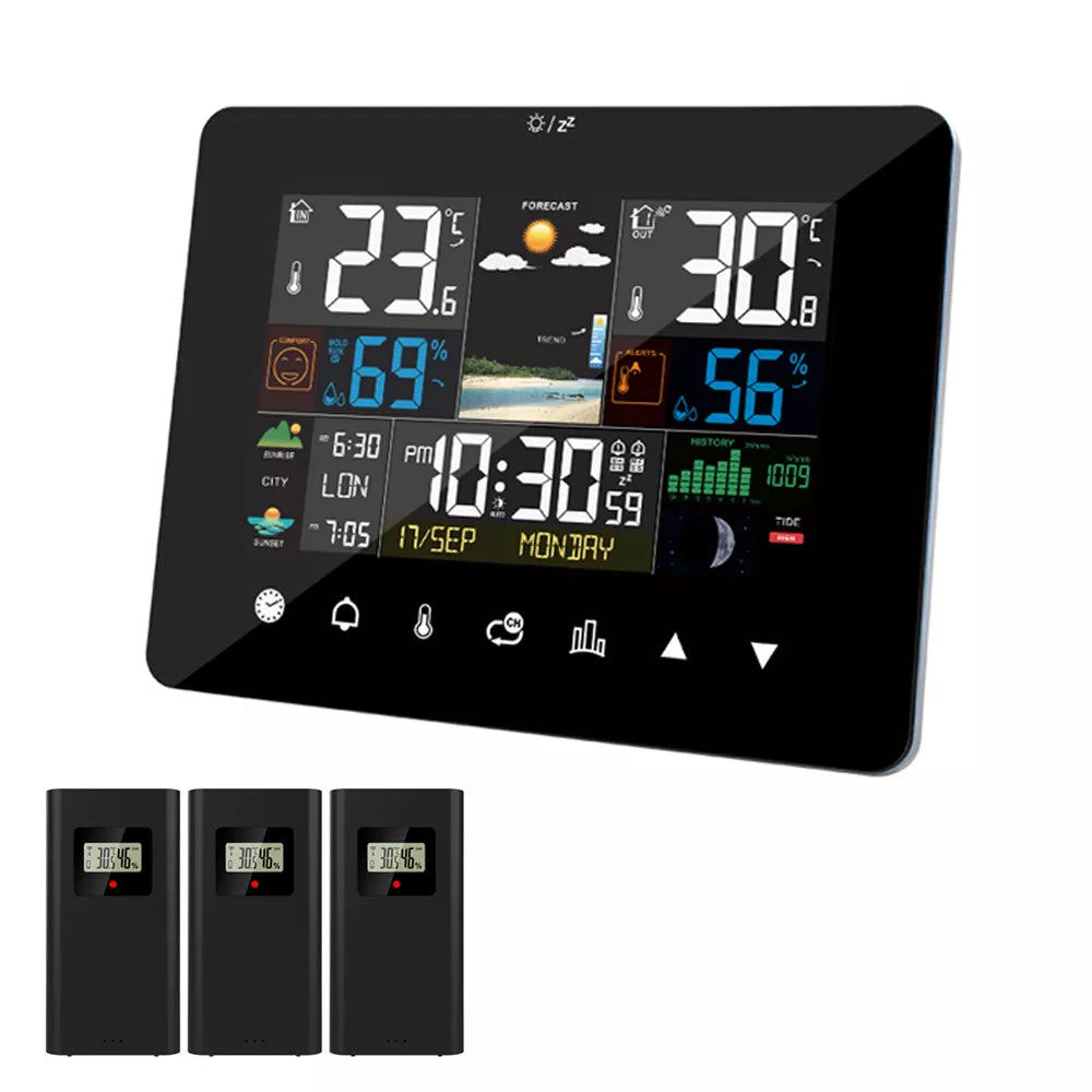 Weather Station Wireless Digital Indoor/Outdoor Forecast with Touch Screen