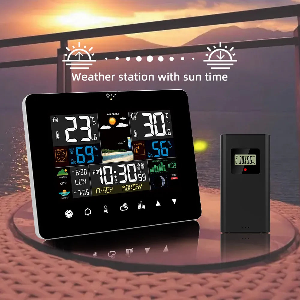 Weather Station Wireless Digital Indoor/Outdoor Forecast with Touch Screen