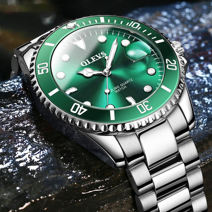 Mens Watches Top Brand Luxury Fashion Waterproof Luminous Hand Green Dial Quartz Sports Wristwatch Gifts for Men-14