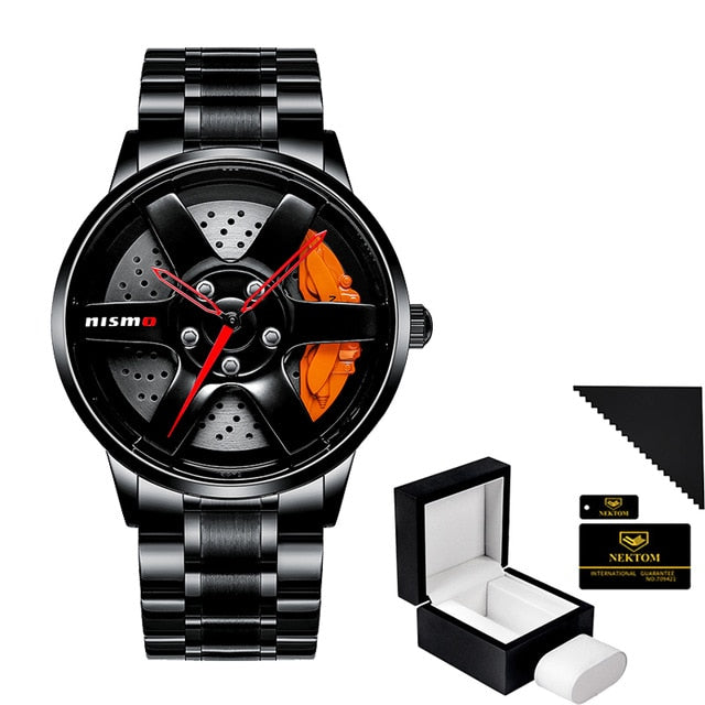 Watches Men Sports Car Men Watches Quartz Waterproof Sport Rim Hub Wheel Wristwatch Car Quartz Men's Watches Man Watch-47