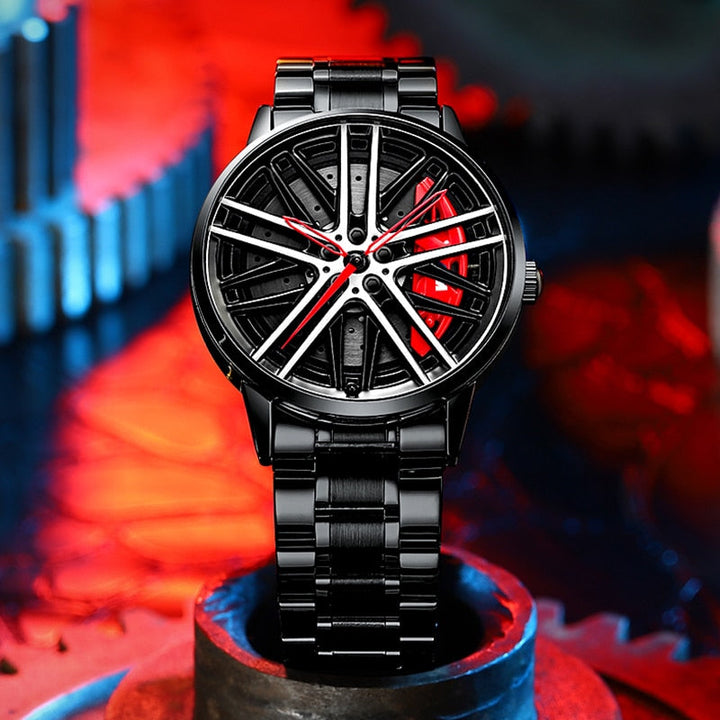 Watches Men Sports Car Men Watches Quartz Waterproof Sport Rim Hub Wheel Wristwatch Car Quartz Men's Watches Man Watch-36