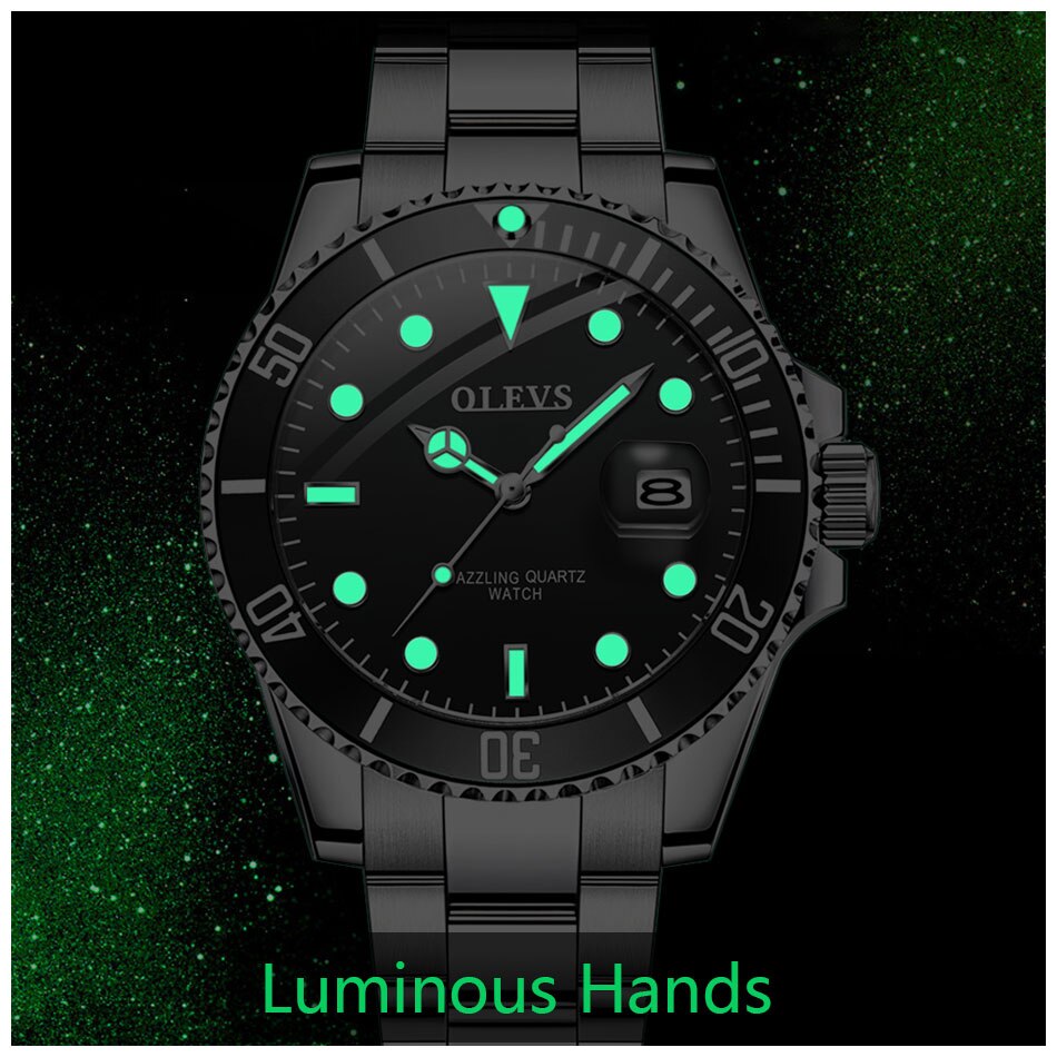 Mens Watches Top Brand Luxury Fashion Waterproof Luminous Hand Green Dial Quartz Sports Wristwatch Gifts for Men-18