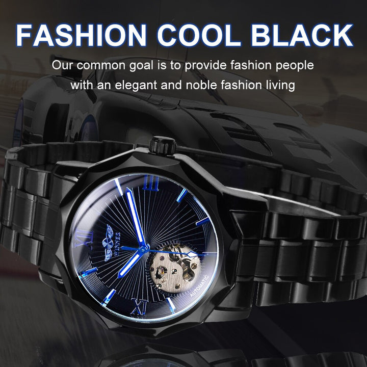 Military Mens Watch Automatic Mechanical Watches for Men Top Brand Luxury Clock Stainless Steel Strap Luminous Hands New-3