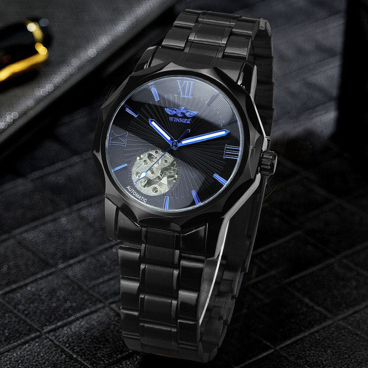 Military Mens Watch Automatic Mechanical Watches for Men Top Brand Luxury Clock Stainless Steel Strap Luminous Hands New-6