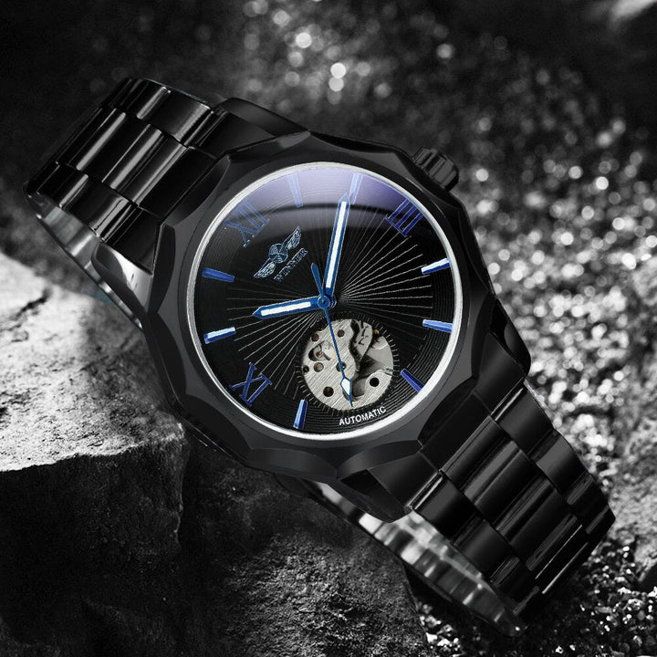 Military Mens Watch Automatic Mechanical Watches for Men Top Brand Luxury Clock Stainless Steel Strap Luminous Hands New-5