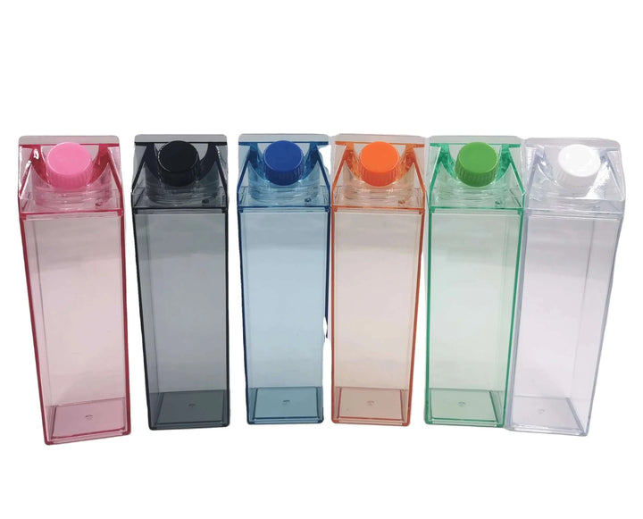 1L 500ml Bpa free see through milk carton shaped caja de carton de leche transparente water acrylic bottle-6