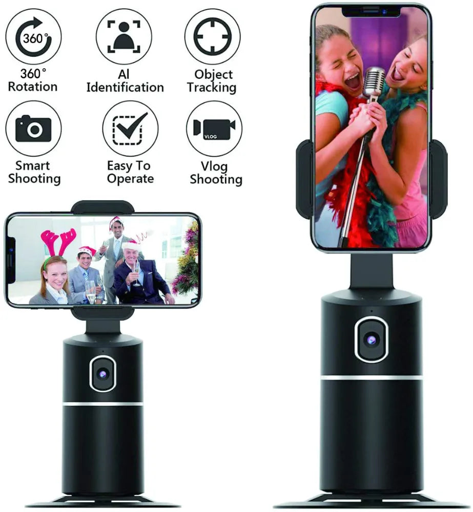 Not Need APP Live Video Vlog Selfie Stick Phone Auto Shooting Tracking Object 360 Rotation Mini Smartphone Tripod Stand-4