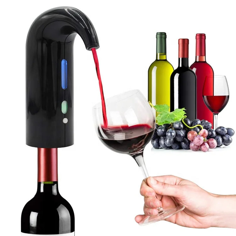 Automatic electric USB charging ABS modern bar accessories One-touch wine pump wine aerator decanter-0