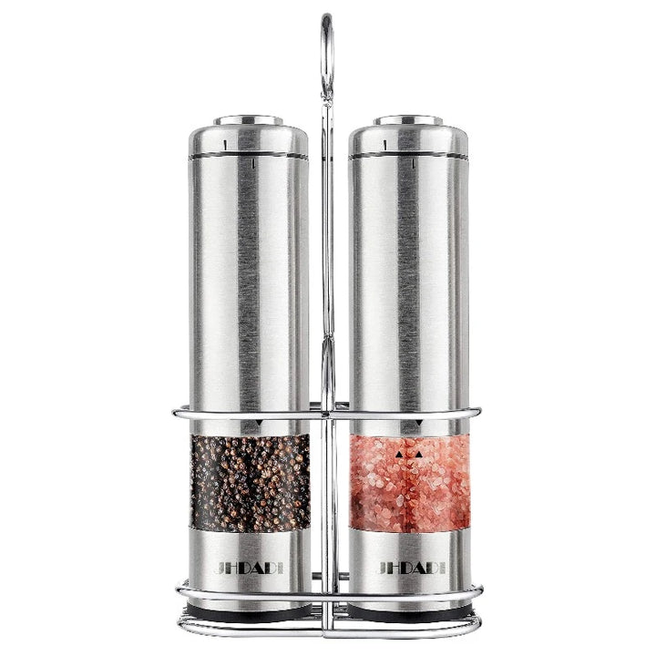 hot sales stainless steel electric salt and pepper grinder set battery operated-4