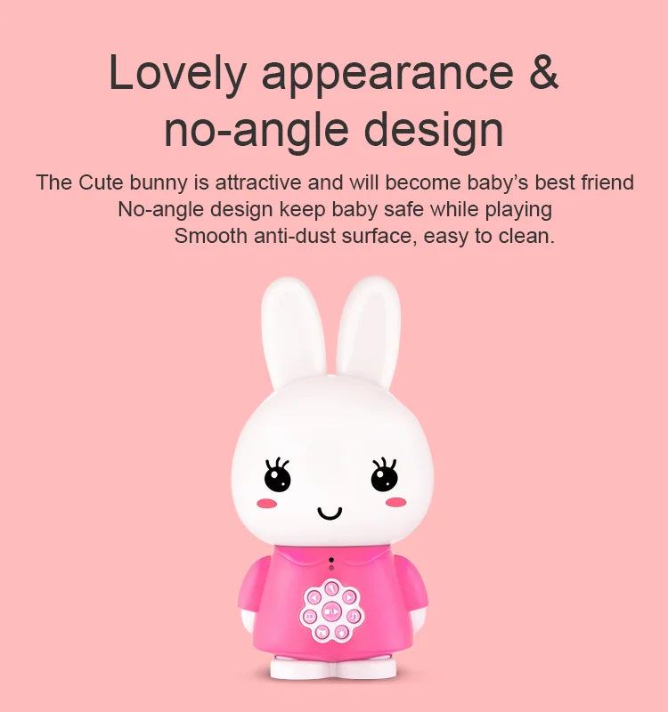 Alilo Bedtime Story Teller Nursery Rhyme Player Cute Bunny Newborn Baby Gift Intelligent Robot Toys for Kids Children-1