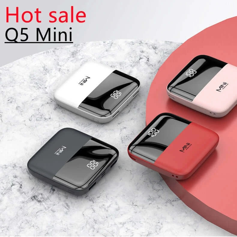 10000 Mah Abs Q5 Mini Dual Usb Portable Charger Slim With 2 Usb Port For Cell Phone Power Bank-0