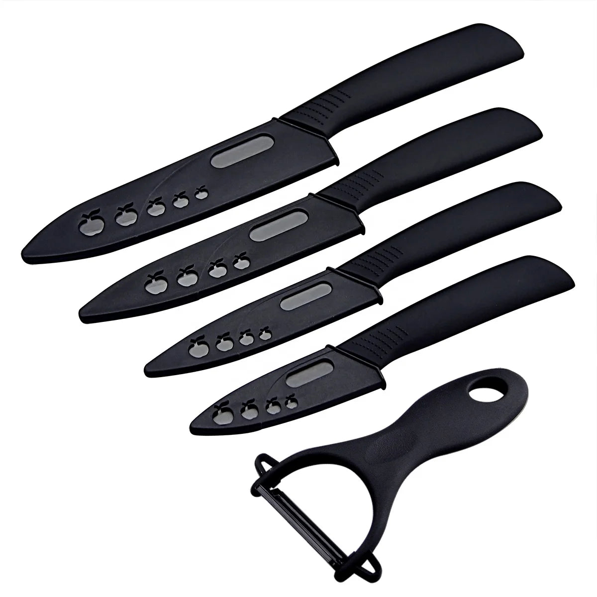 5 PCS Kitchen Chef Knives Slicing Knife Fruit Slicer Fruit Parer Peeler Ceramic Knife Set with gif box-0