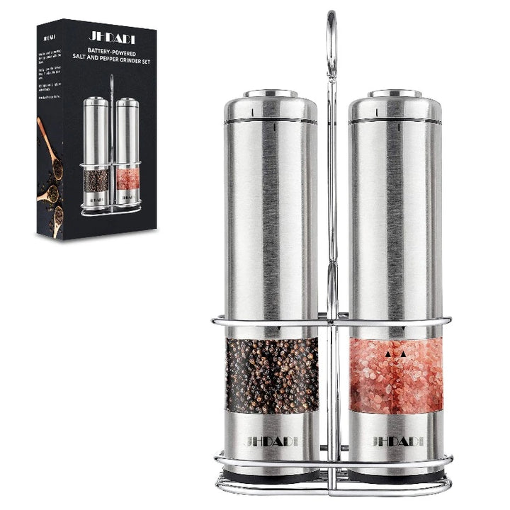 hot sales stainless steel electric salt and pepper grinder set battery operated-0