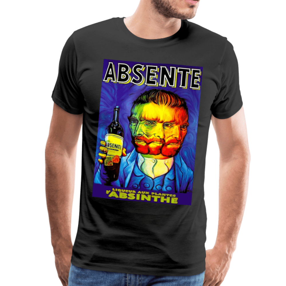 Absente, Vintage Absinthe Liquor Advertisement with Van Gogh T-Shirt-1