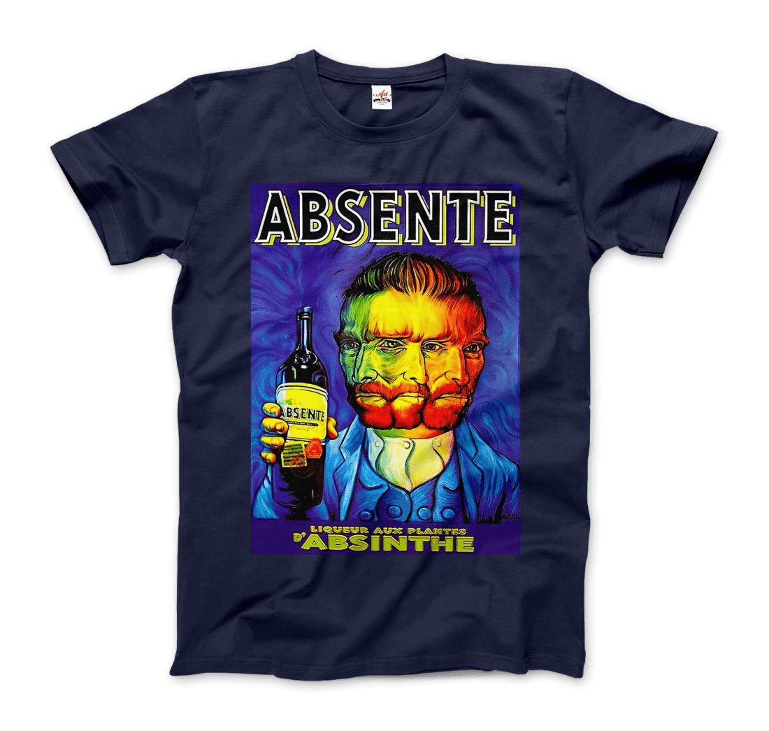 Absente, Vintage Absinthe Liquor Advertisement with Van Gogh T-Shirt-0