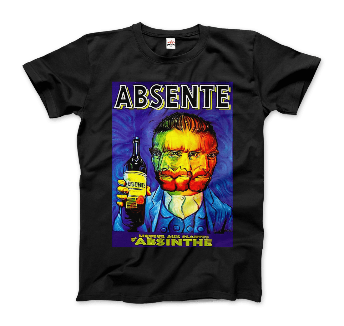 Absente, Vintage Absinthe Liquor Advertisement with Van Gogh T-Shirt-5