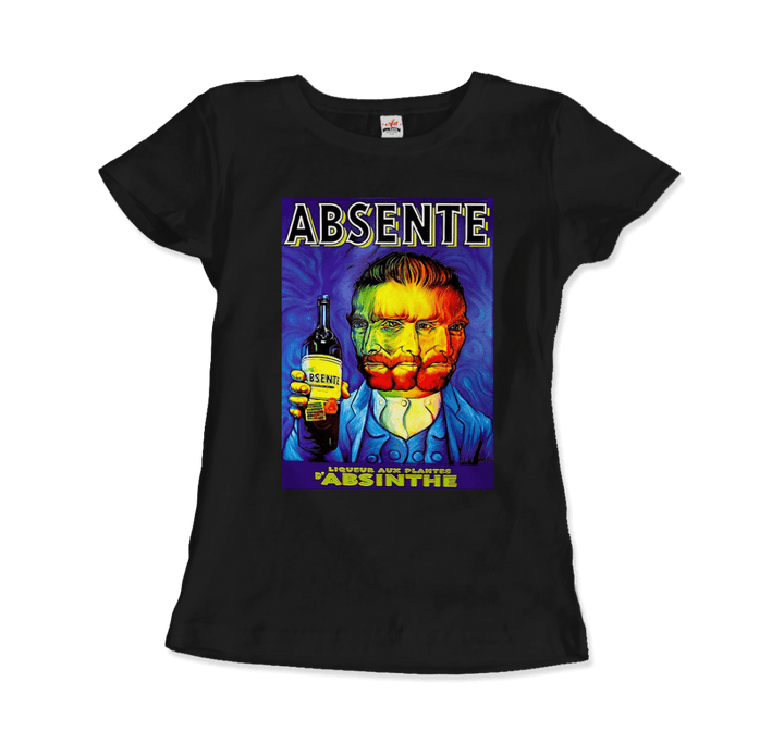 Absente, Vintage Absinthe Liquor Advertisement with Van Gogh T-Shirt-6