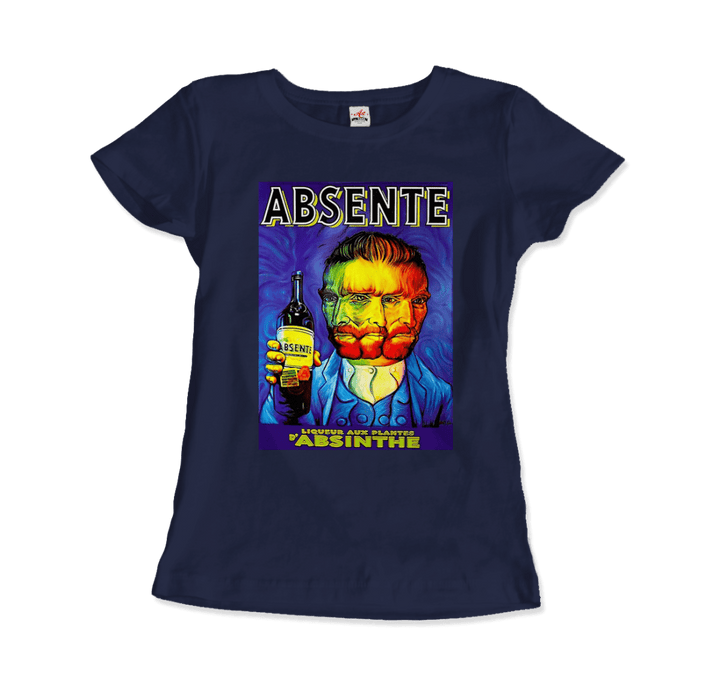 Absente, Vintage Absinthe Liquor Advertisement with Van Gogh T-Shirt-4