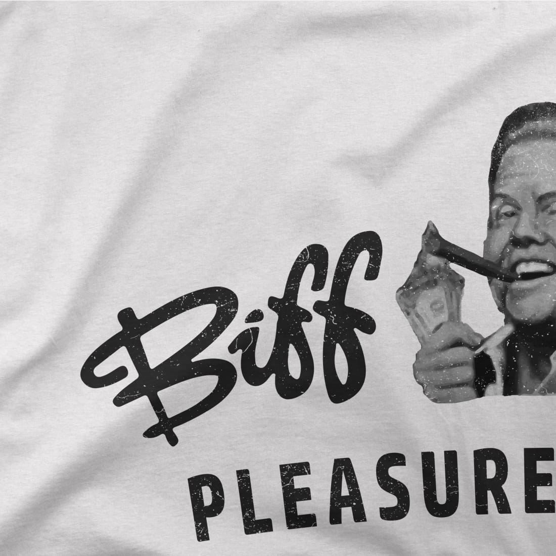 Biff Tannen's Pleasure Paradise Dusted Logo - Back to the Future T-Shirt-1