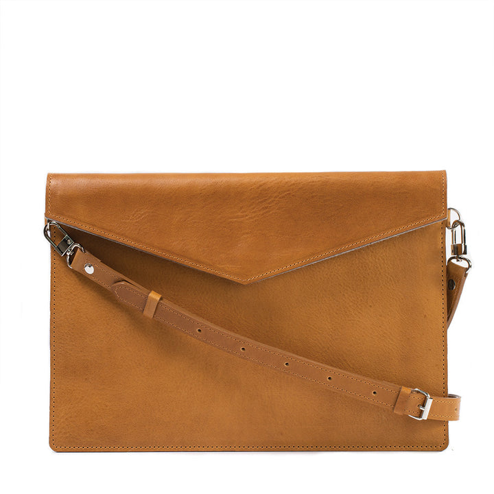 MacBook Leather Sleeve with adjustable strap-3