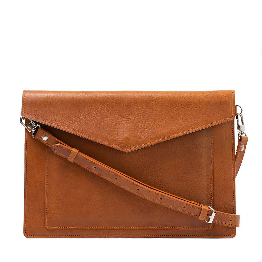 MacBook Leather Sleeve with pocket for iPad-0