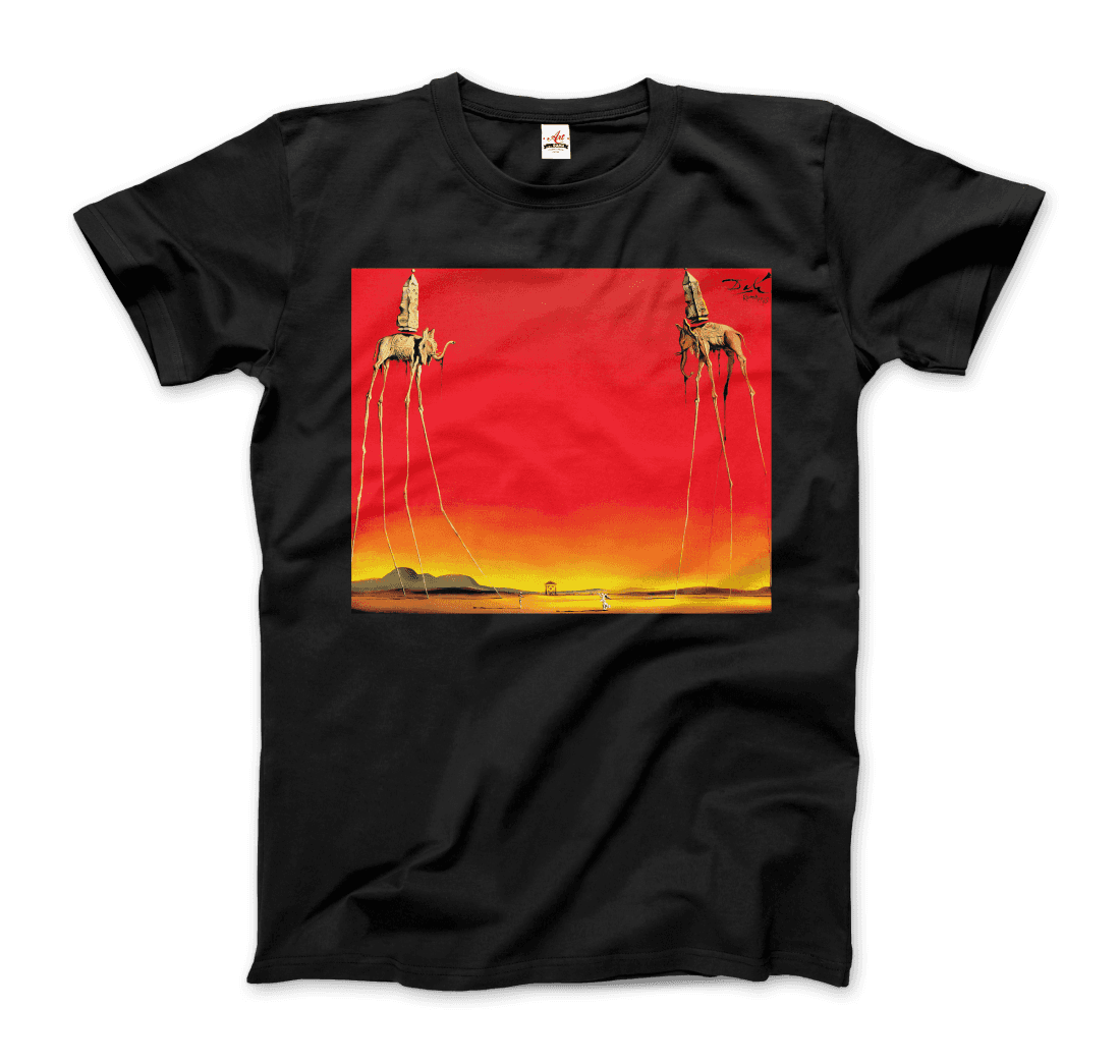 Salvador Dali, The Elephants Artwork T-Shirt-0