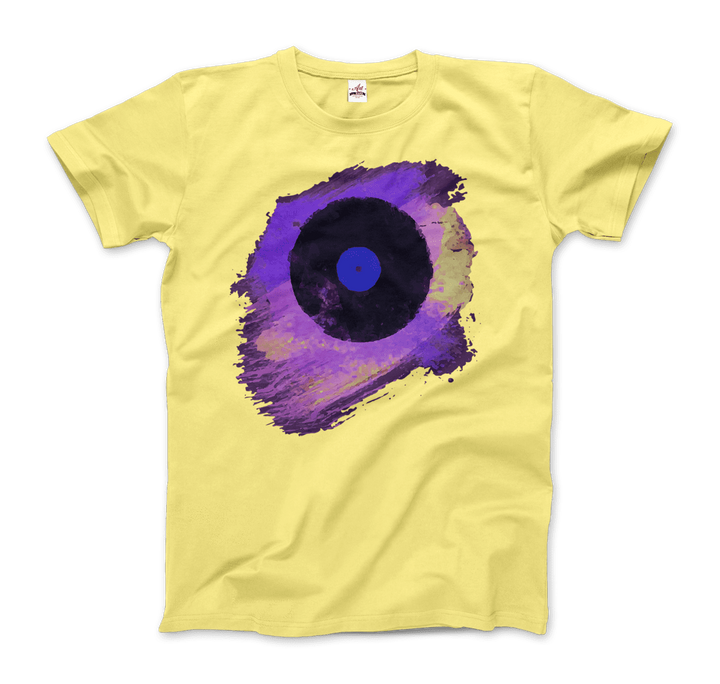 Vinyl Record Made of Paint Scattered in Purple Tones T-Shirt-9