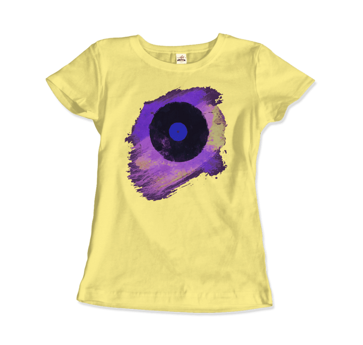 Vinyl Record Made of Paint Scattered in Purple Tones T-Shirt-10